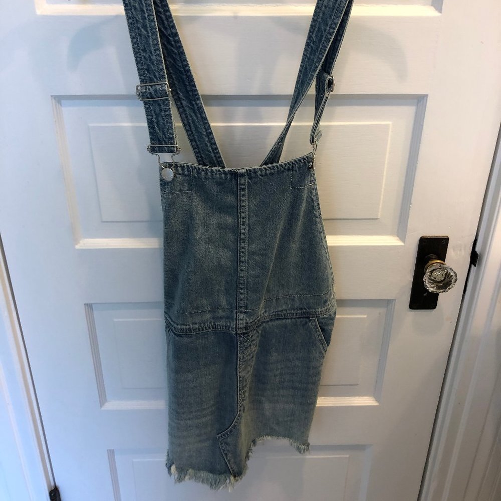 Free People Overall Denim Skirt